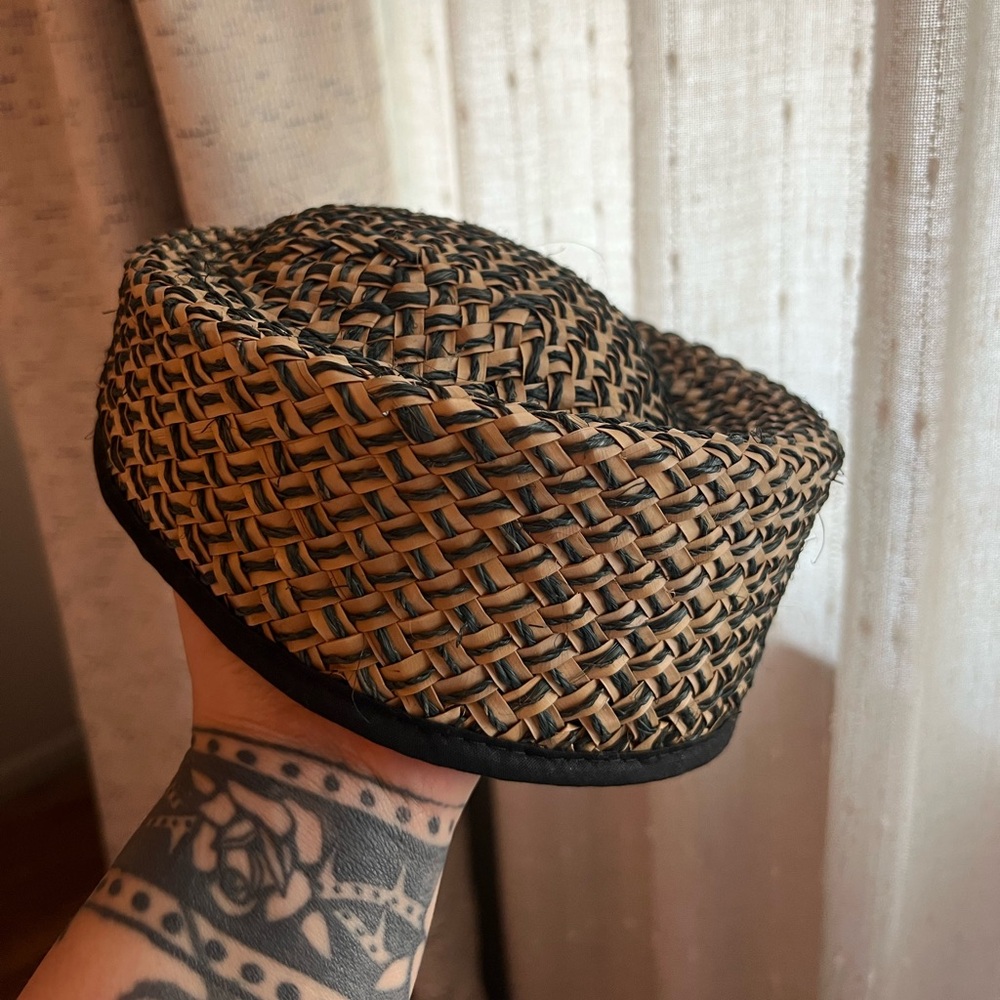 Pill Box Straw Hat By Binata Millinery
